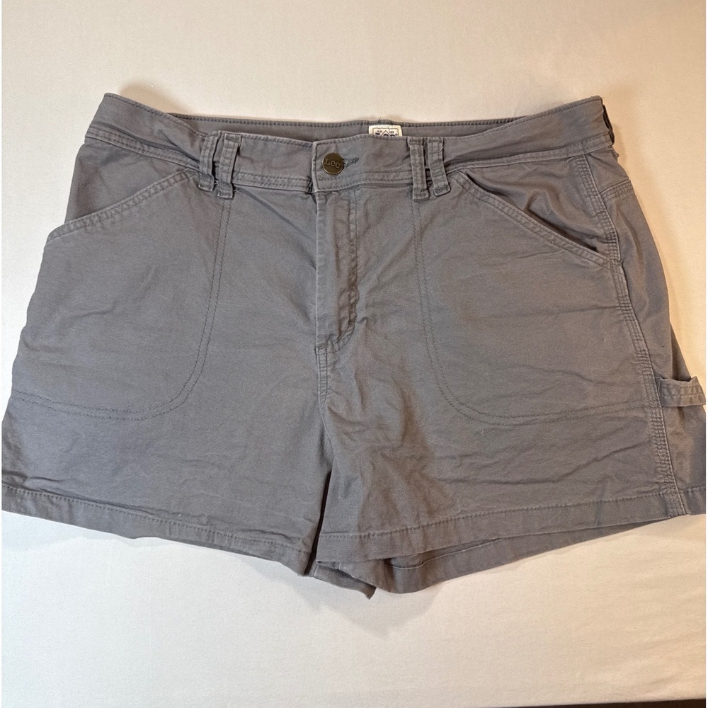 Lee Workwear Womens Gray Utility‎ Carpenter Shorts Size 16 Medium Cotton Canvas